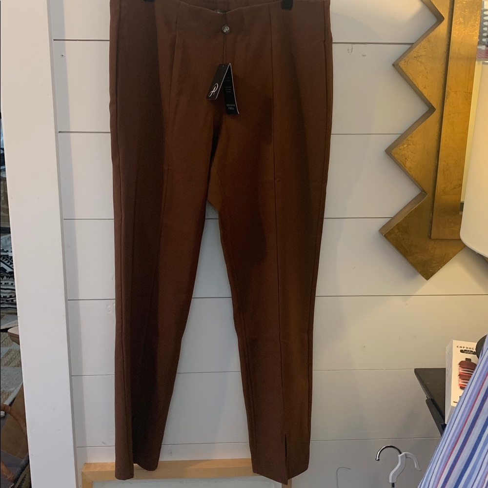 Adrianna Papell Rich Brown Trousers size 8.